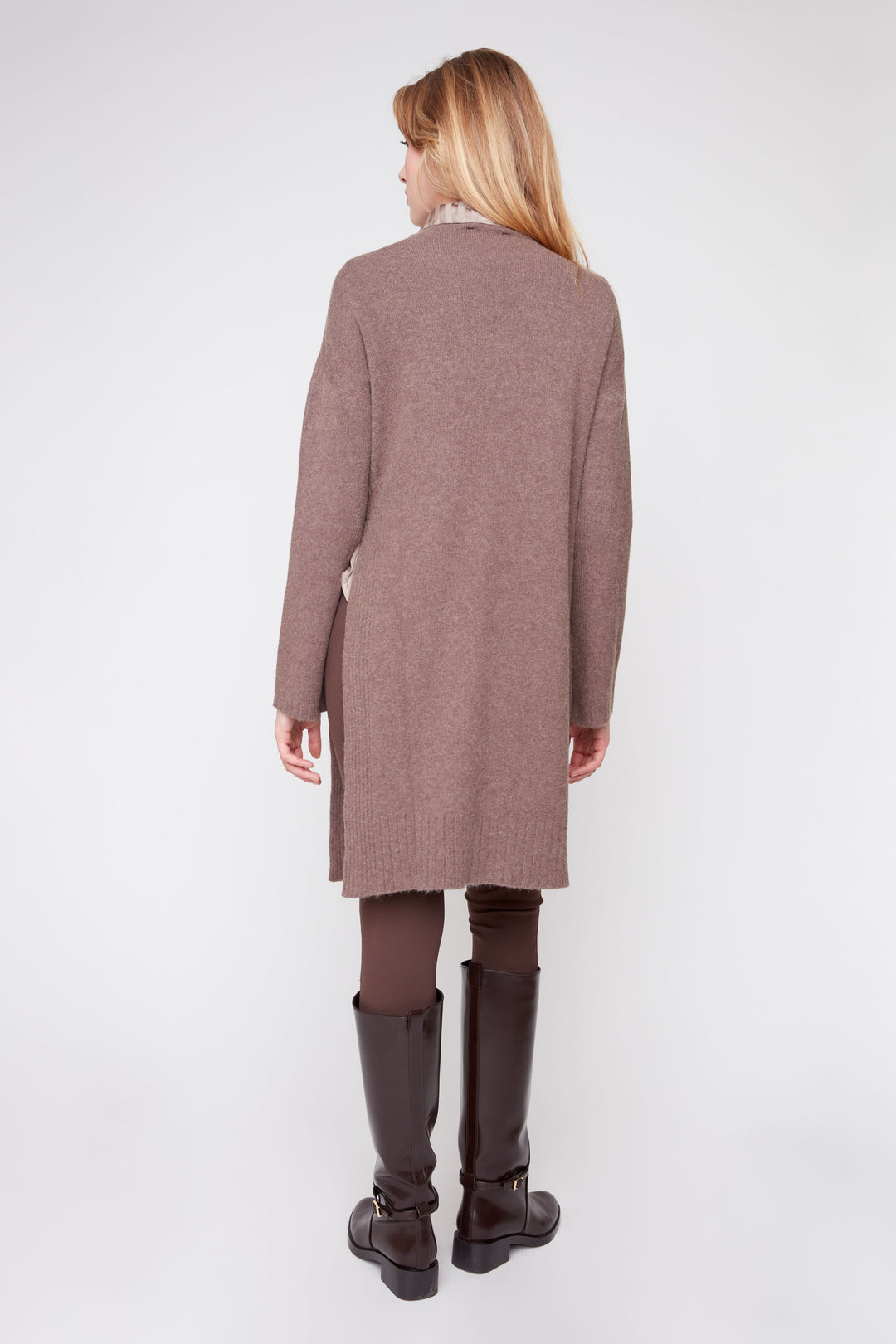 Heather Mocha Tunic Sweater