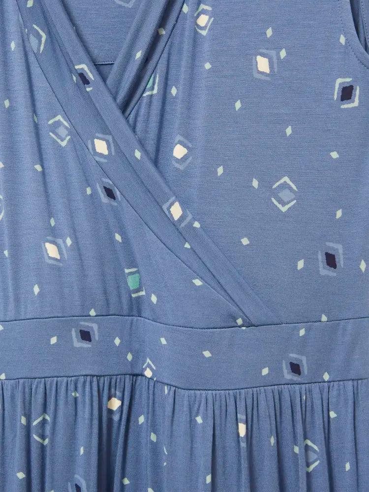 Zoe Eco Vero Jersey Dress // Blue Multi