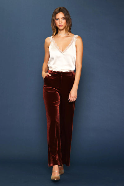 Velvet Straight Fit Pants