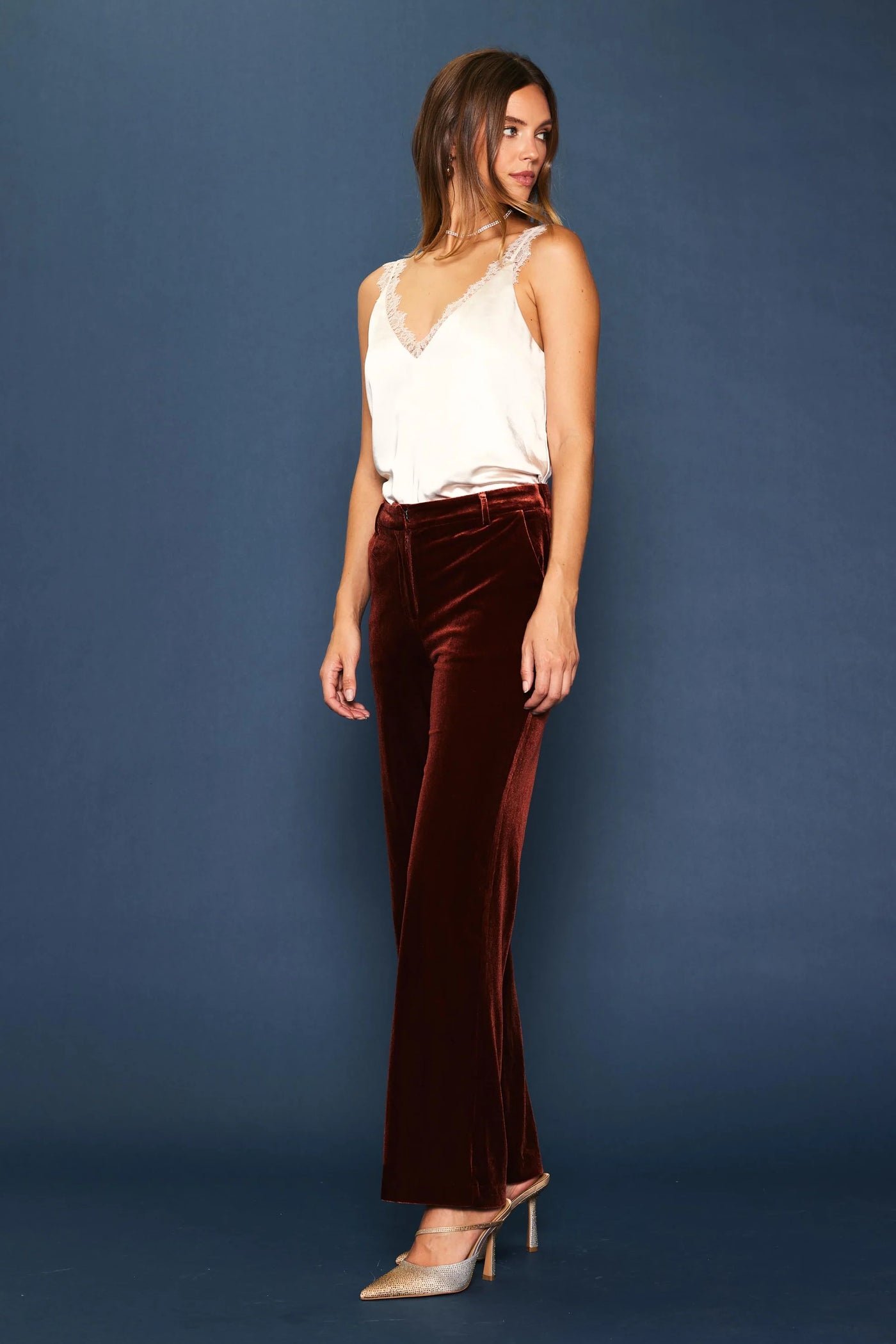 Velvet Straight Fit Pants