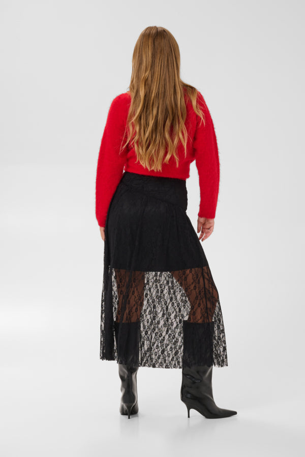 Ace Lace Skirt - Black Deep