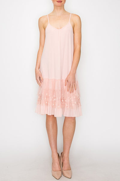 Strappy Slip Dress / Pink