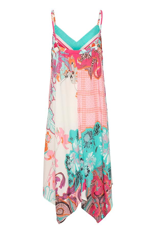 Daisy Scarf Strap A Shape Midi Dress - Scarf Print