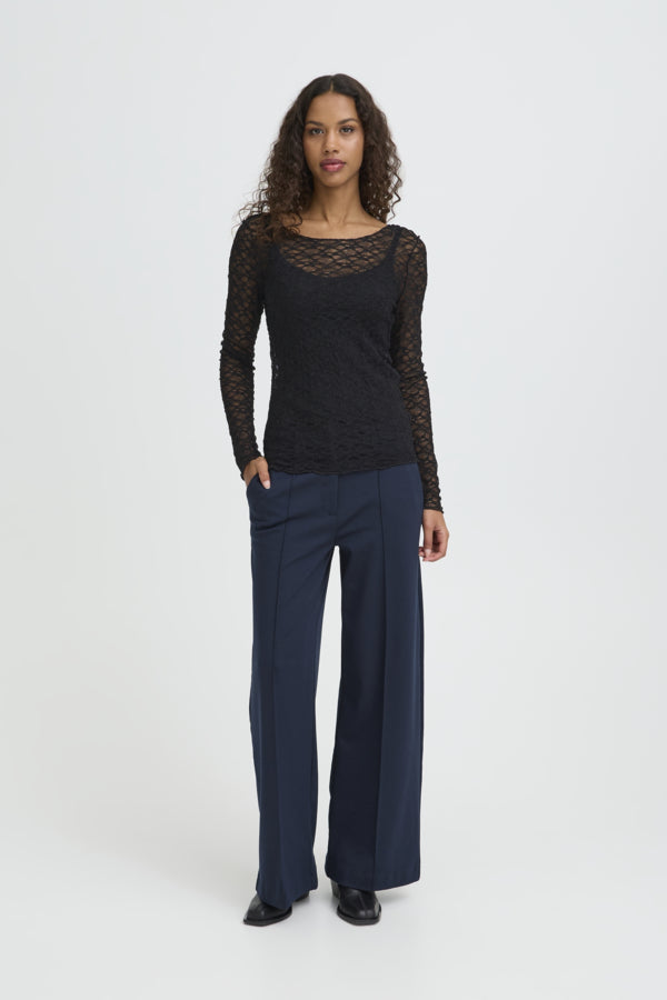 Devon Long Sleeve See Through Lace Top