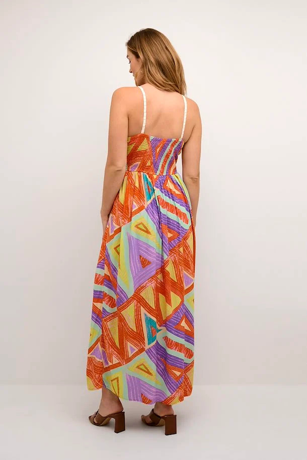 Diamond Gia Maxi Dress - Geometric Print