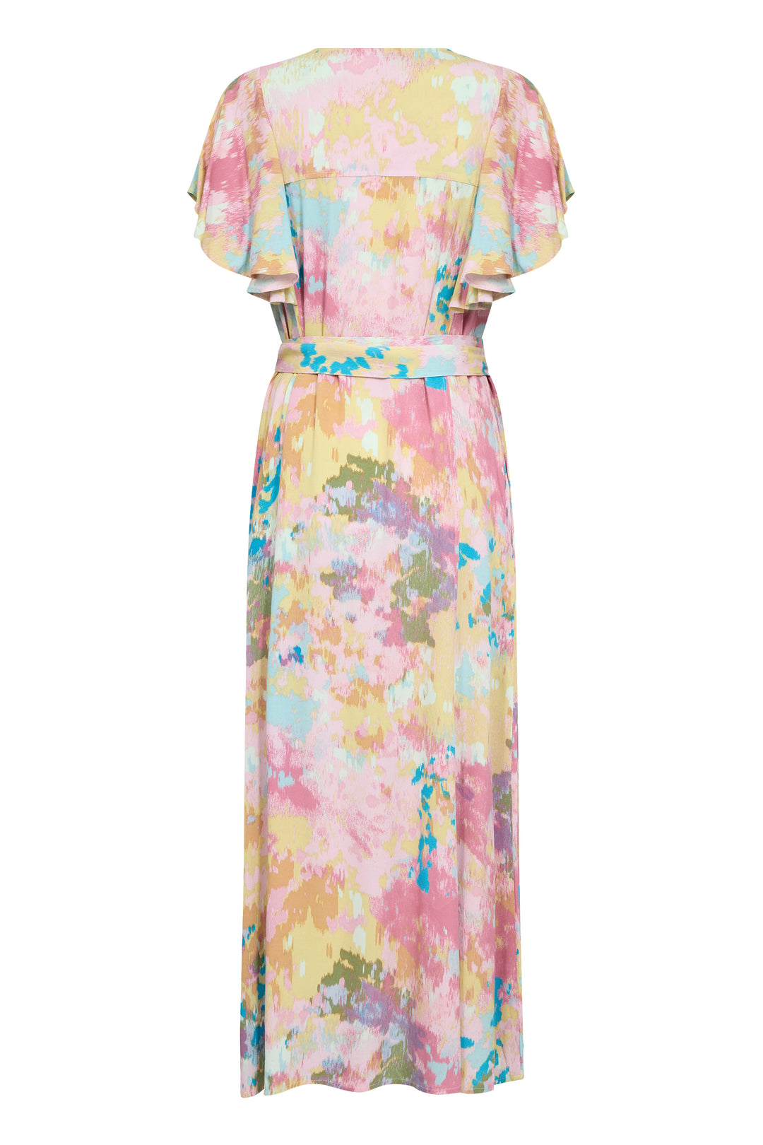 Andrea Maxi Dress - Yellow-Pink Abstract