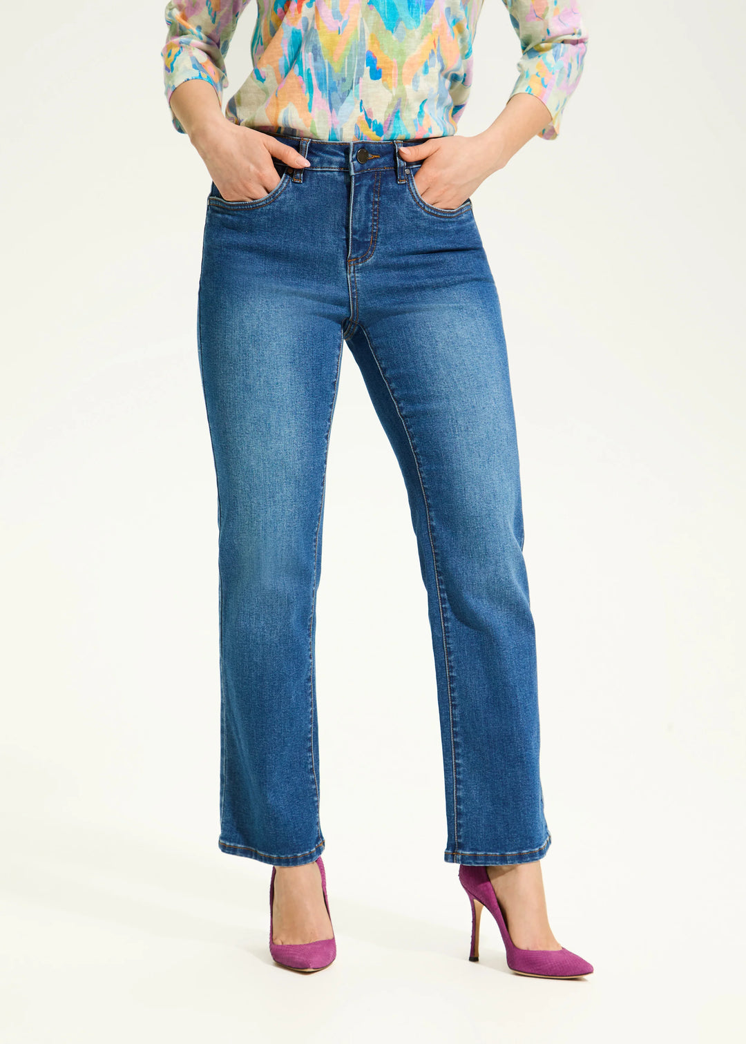 Olivia Boot Ankle Denim Jeans - Medium Wash