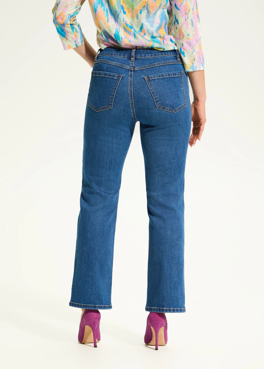Olivia Boot Ankle Denim Jeans - Medium Wash