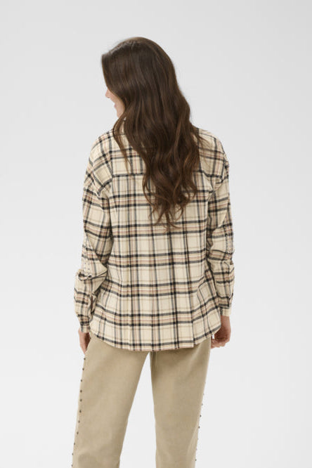 Cassey Plaid Shirt - Bleached Chalk/Nature