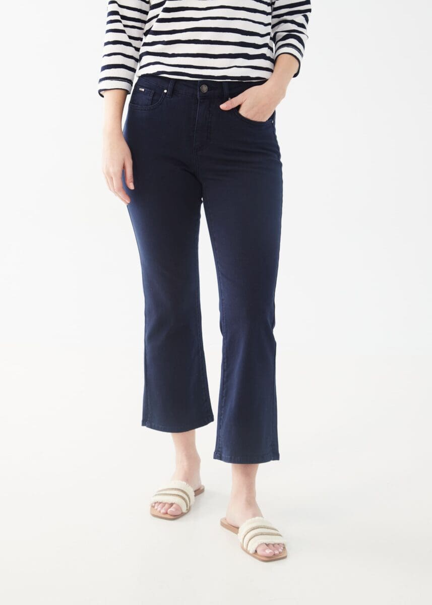 Euro twill Olivia boot crop jeans - navy