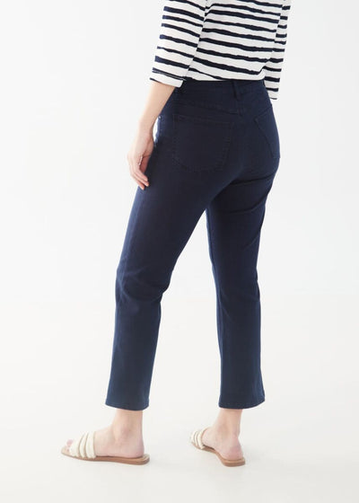 Euro twill Olivia boot crop jeans - navy