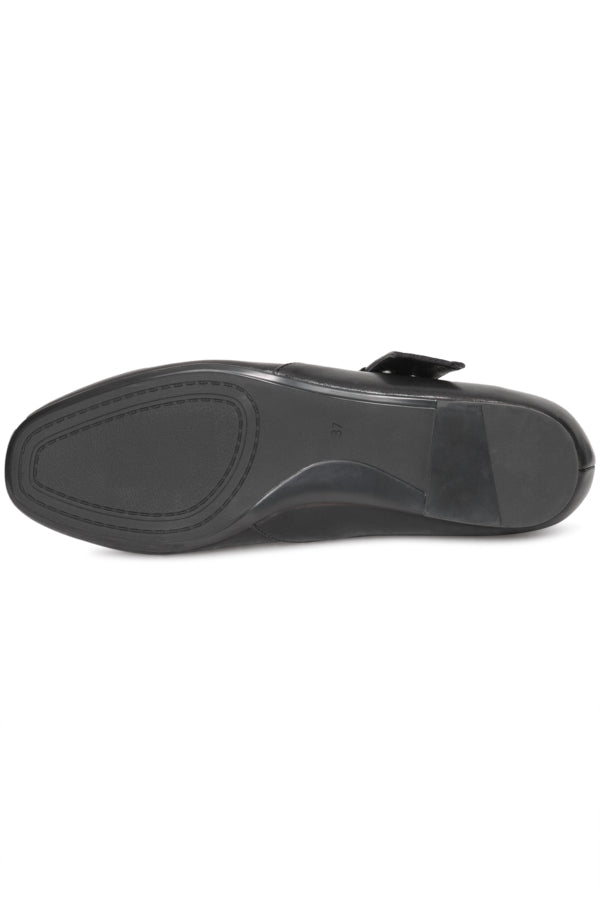 Black sandal sole on a white background