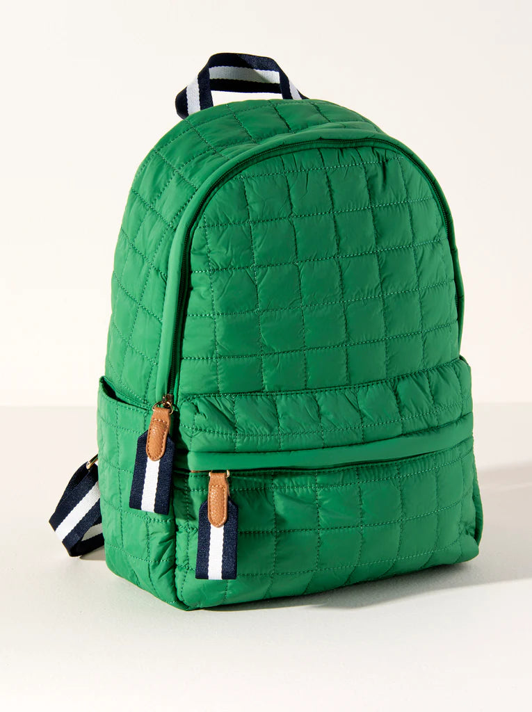 Quilted nylon backpack best sale