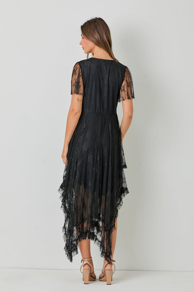 Embellished Lace Trim Dress