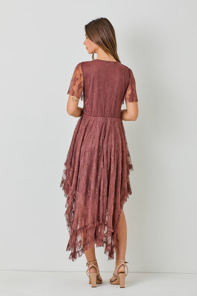 Embellished Lace Trim Dress