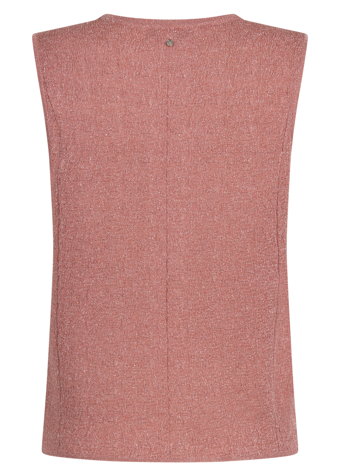 Pink sleeveless top on a white background