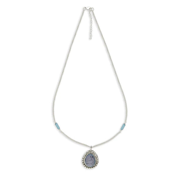 Necklace with a pendant on a white background