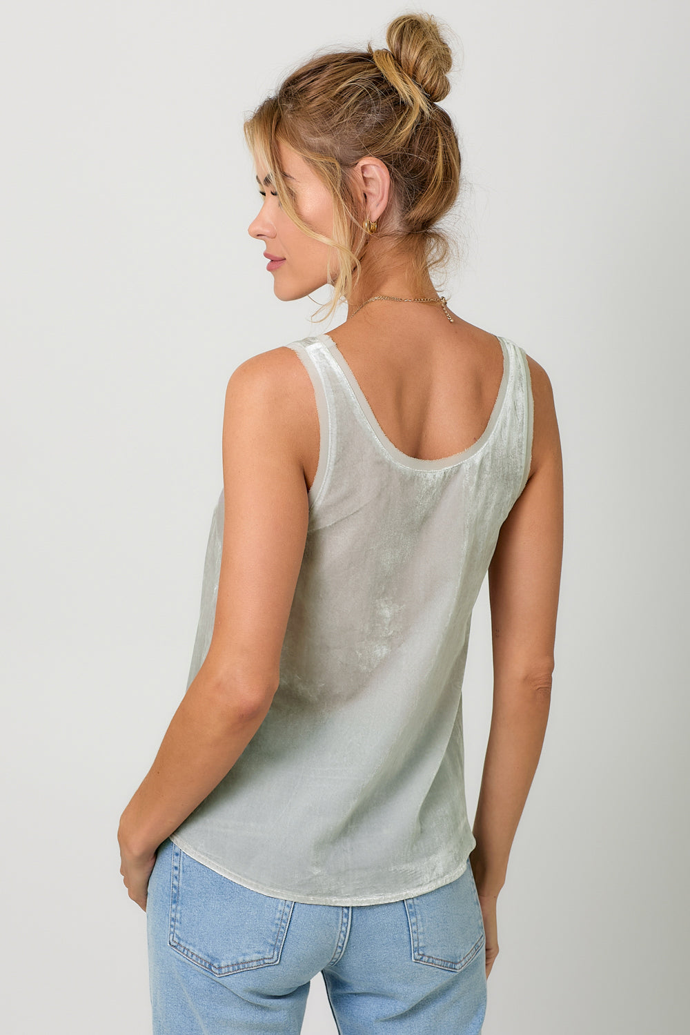 Velvet Tank Top - Champagne