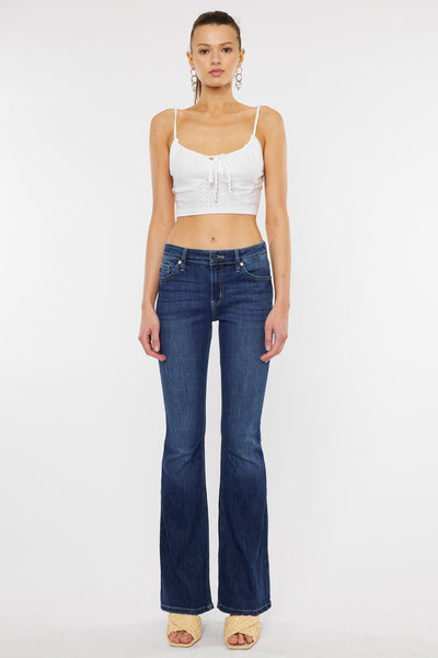 Ashley Mid Rise Flare Jeans - Medium Wash