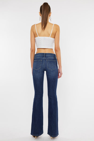 Ashley Mid Rise Flare Jeans - Medium Wash