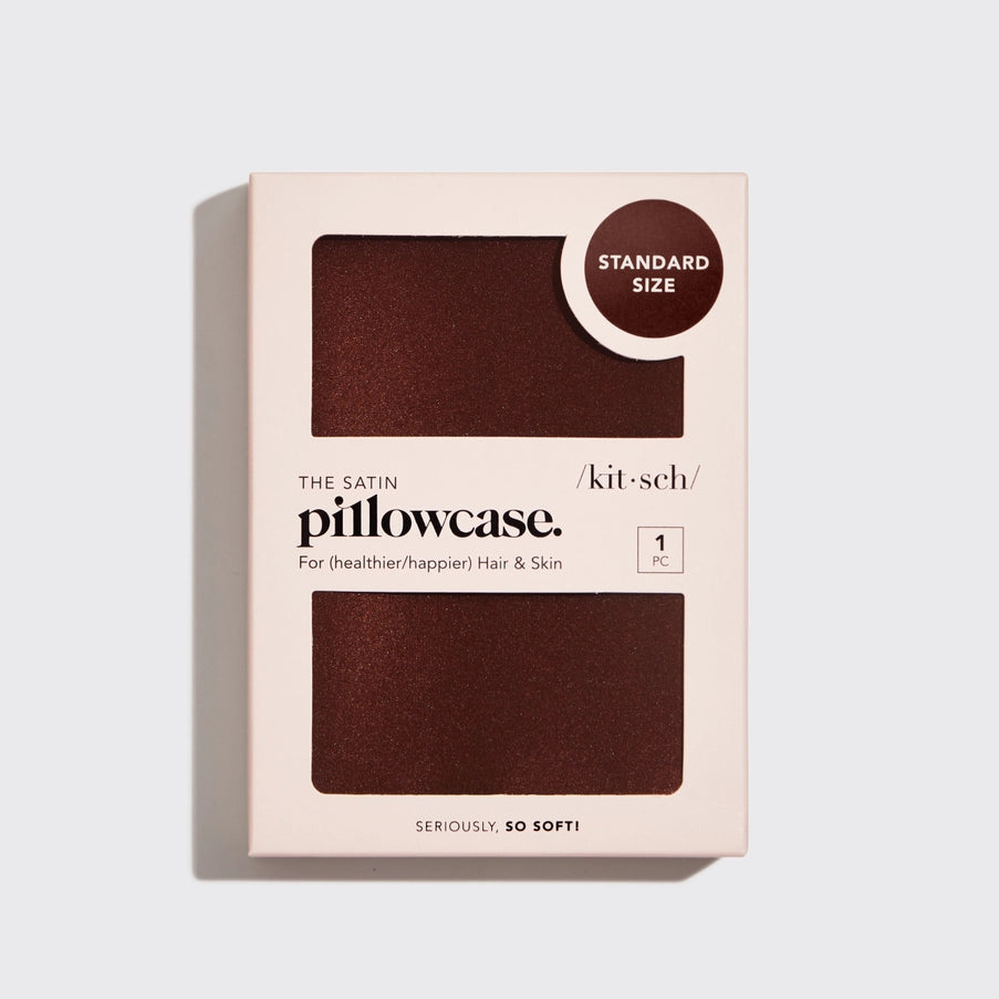Standard Satin Pillowcase - Chocolate
