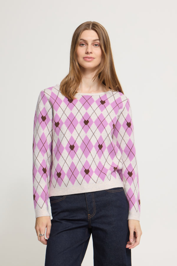 Brielle Sweater - Oatmeal Melange Harlekin