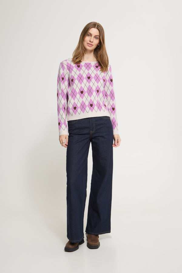 Brielle Sweater - Oatmeal Melange Harlekin