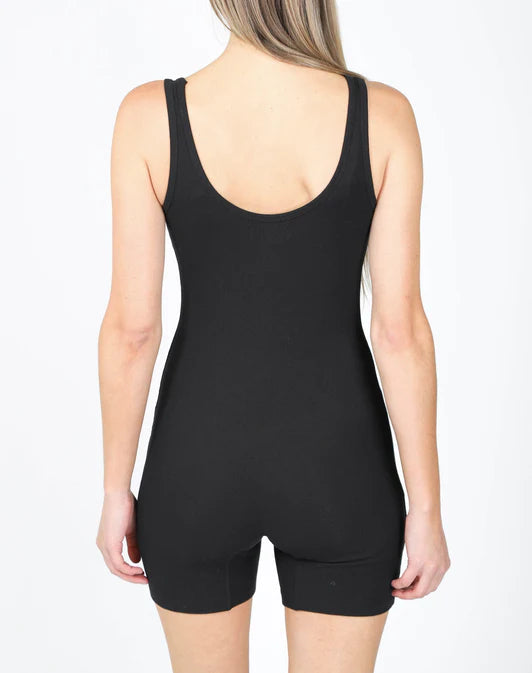 Ribbed Romper // True Black