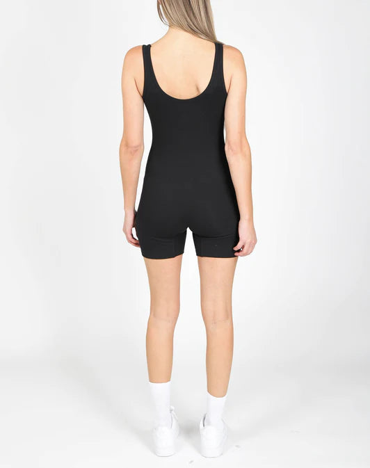 Ribbed Romper // True Black