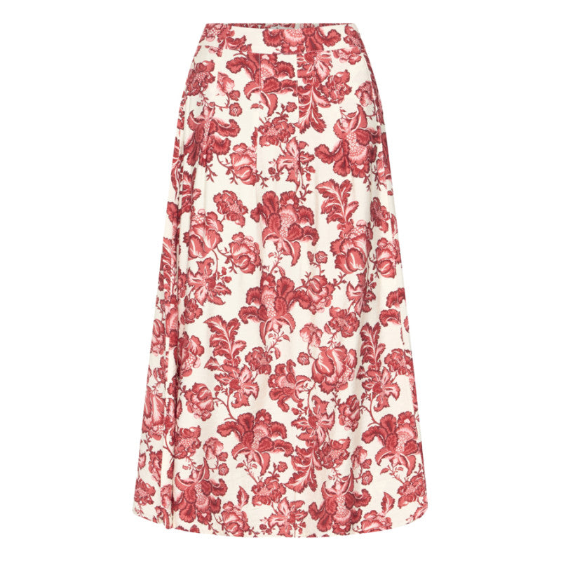 Floral patterned skirt on a white background