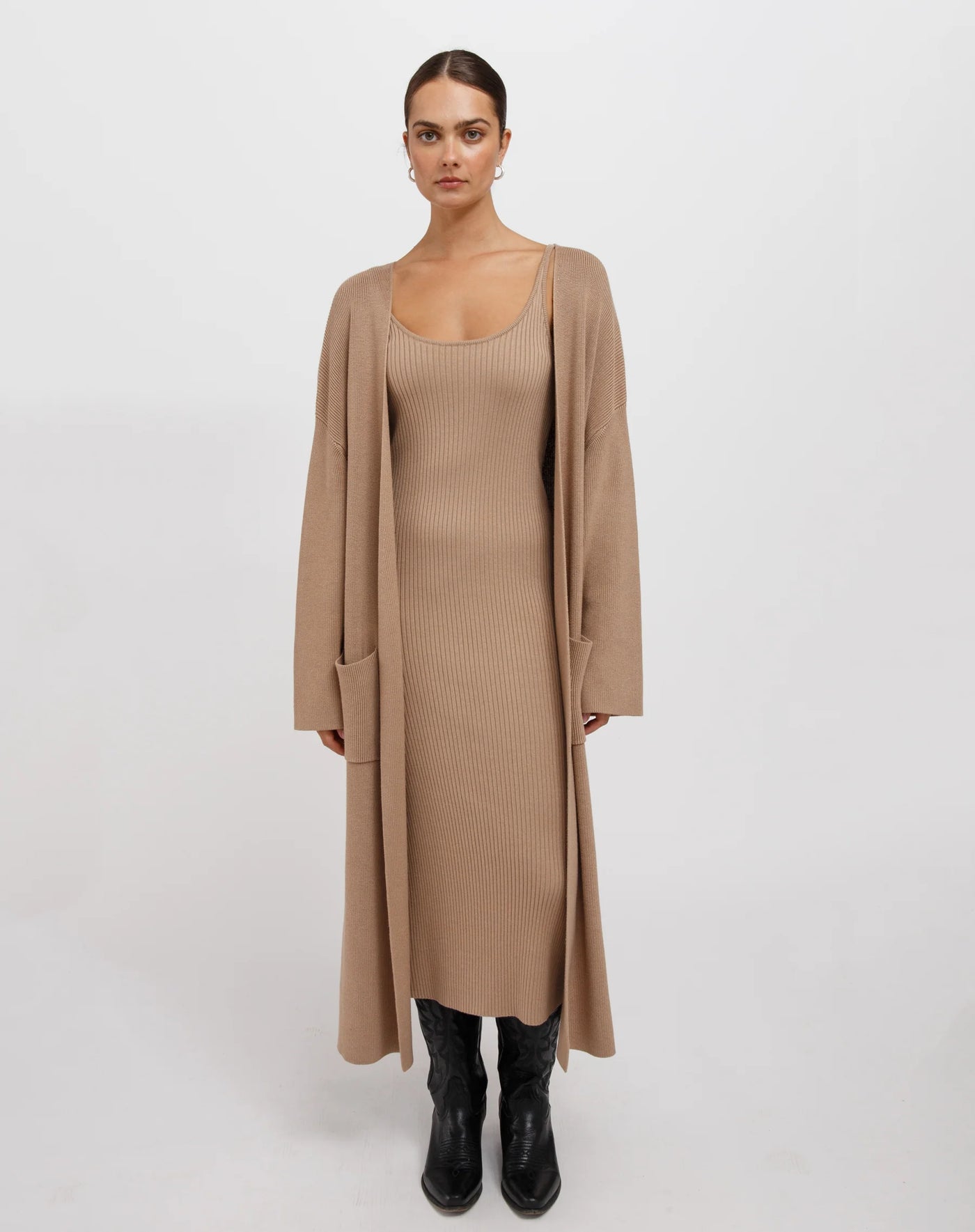 Jennifer Knit Maxi Dress - Fawn