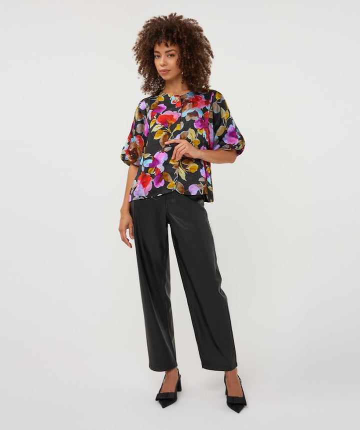 Balloon Sleeve Blouse - Glowing Blossom