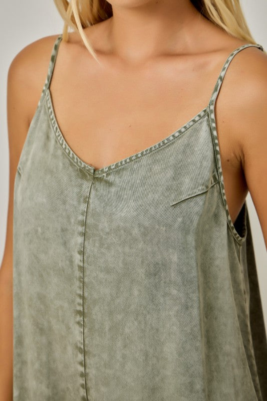 Wide Leg Spaghetti Strap Jumpsuit