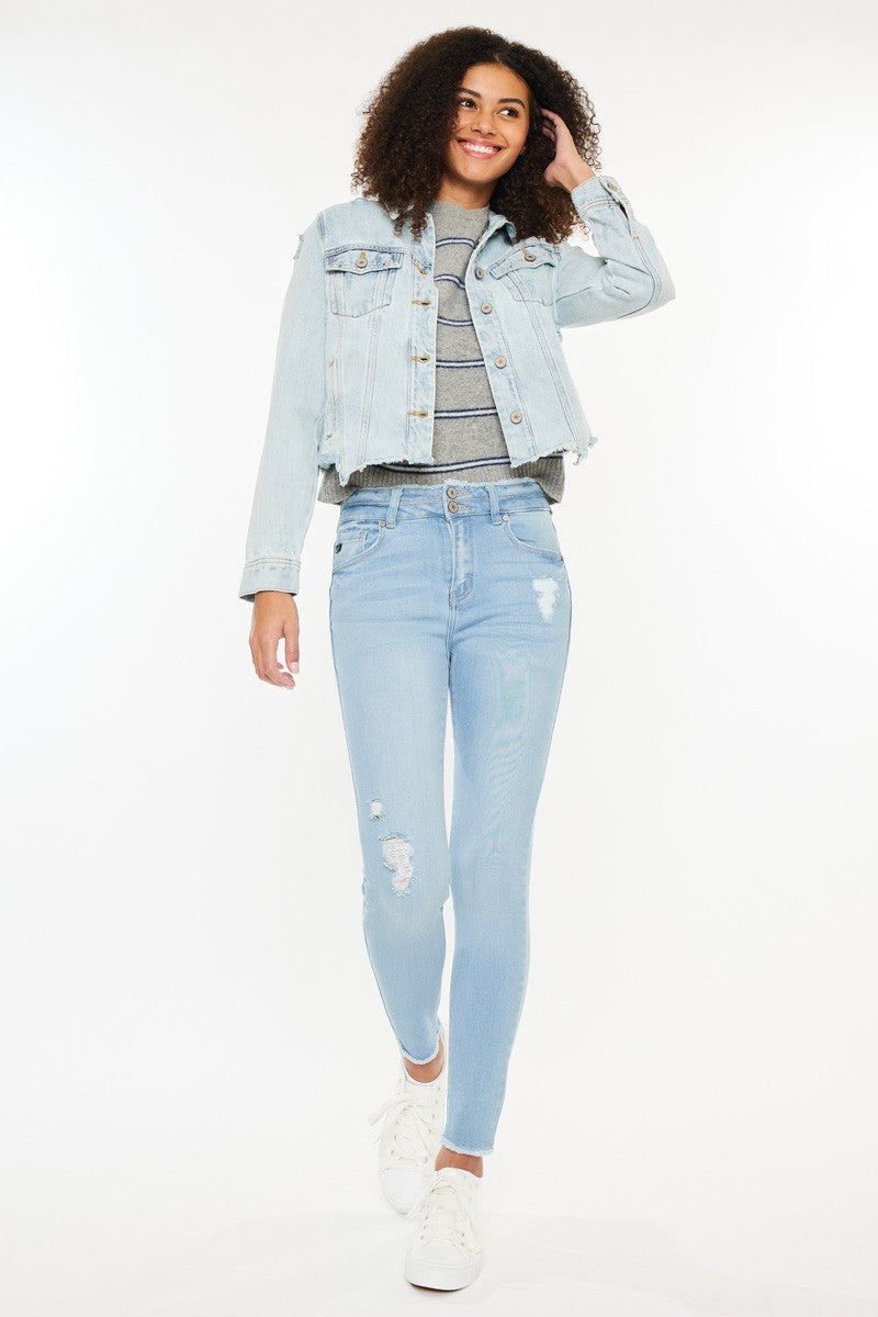 Classic Fitted Trucker Jacket - Light Stone Wash