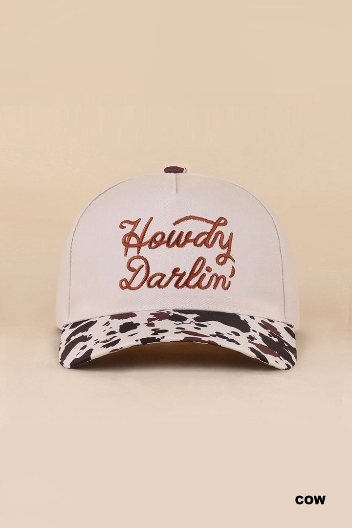 Howdy Darlin Two Tone Canvas Cotton Cap