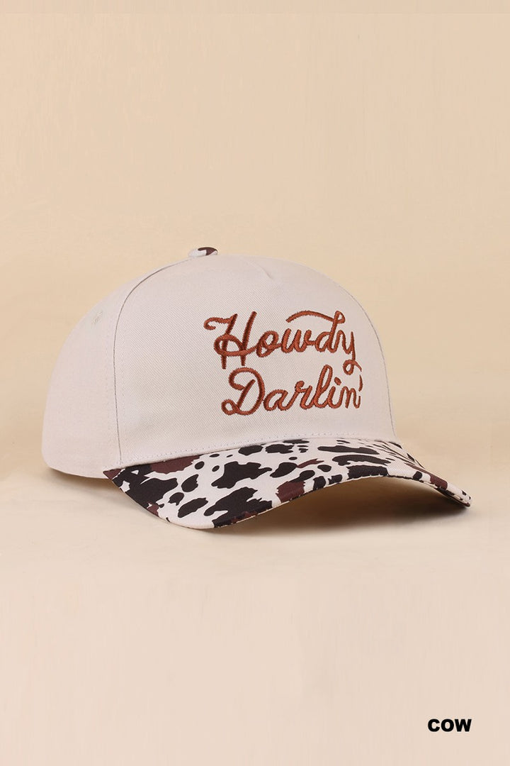 Howdy Darlin Two Tone Canvas Cotton Cap