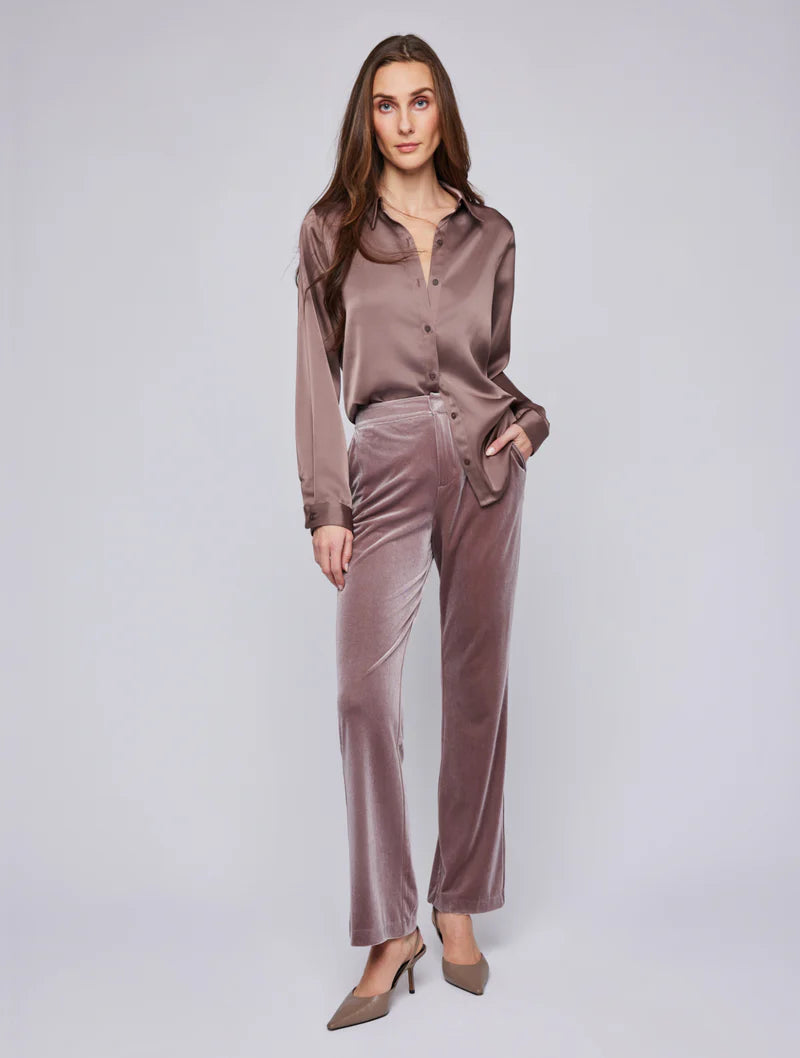 Alice Velvet Pants - Fawn