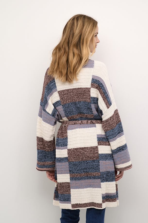 Rubie Long Cardigan - Rum Raisin Patch