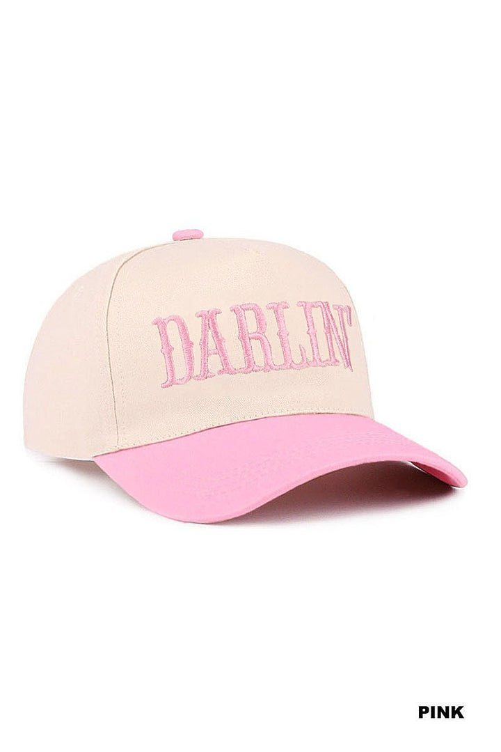 Beige and pink cap with &