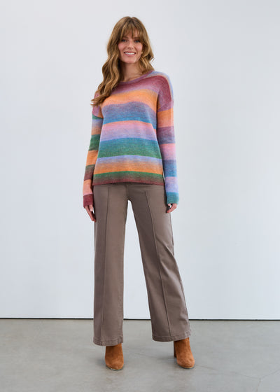 Olivia Wide Leg Jeans - Taupe