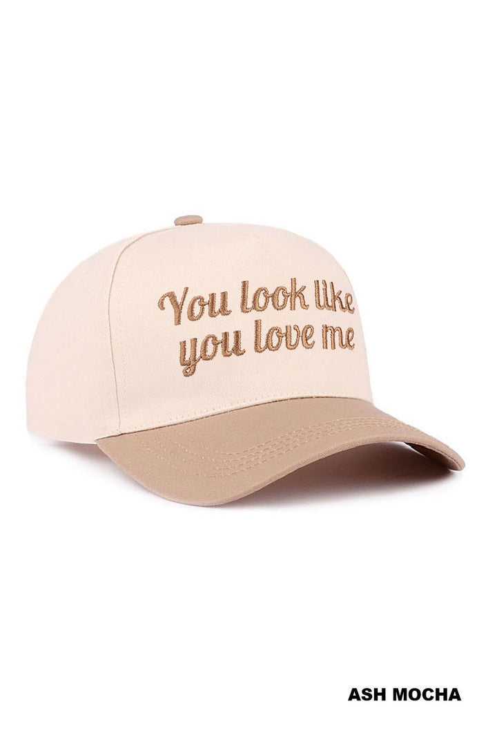 Beige and brown cap with &