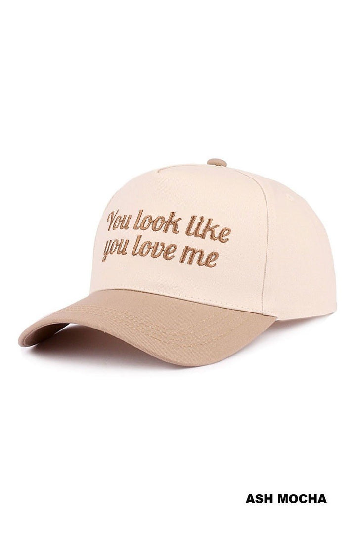 Beige cap with &