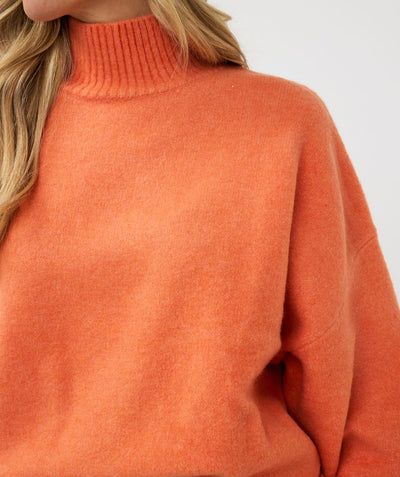 Boxy Collar Sweater - Amber Glow