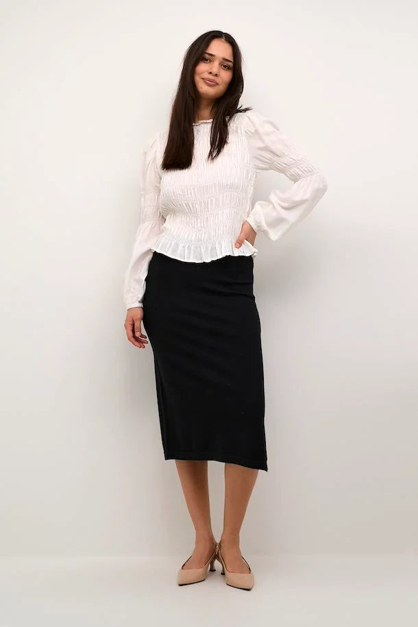 Dela Knit Skirt - Pitch Black