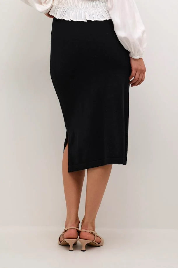 Dela Knit Skirt - Pitch Black