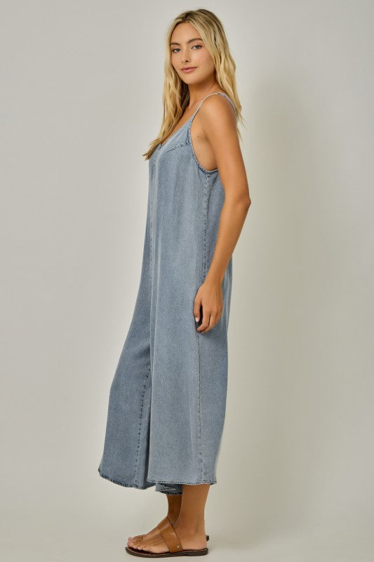 Wide Leg Spaghetti Strap Jumpsuit