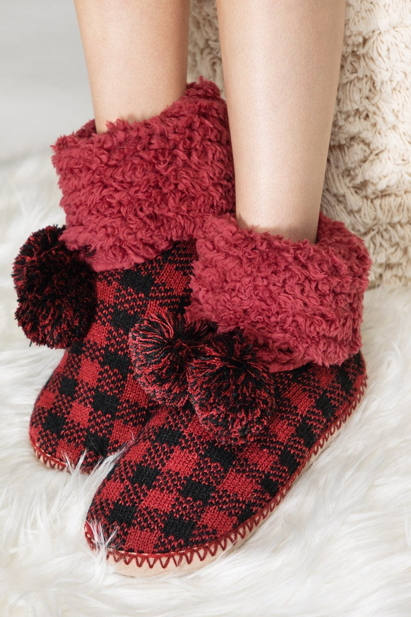 Buffalo Plaid Slipper Socks