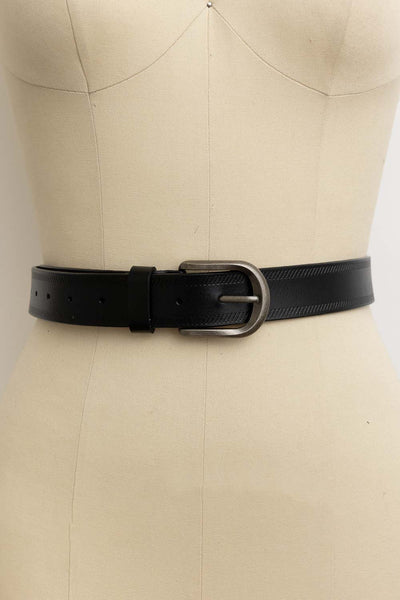 Pattern Pressed 100% Genuine Leather Belt