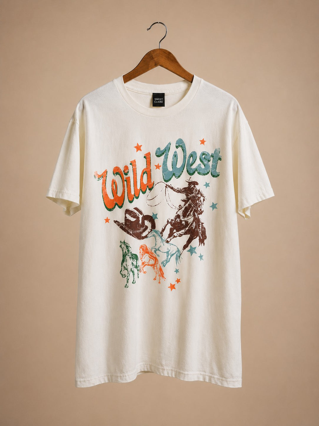 White t-shirt with &