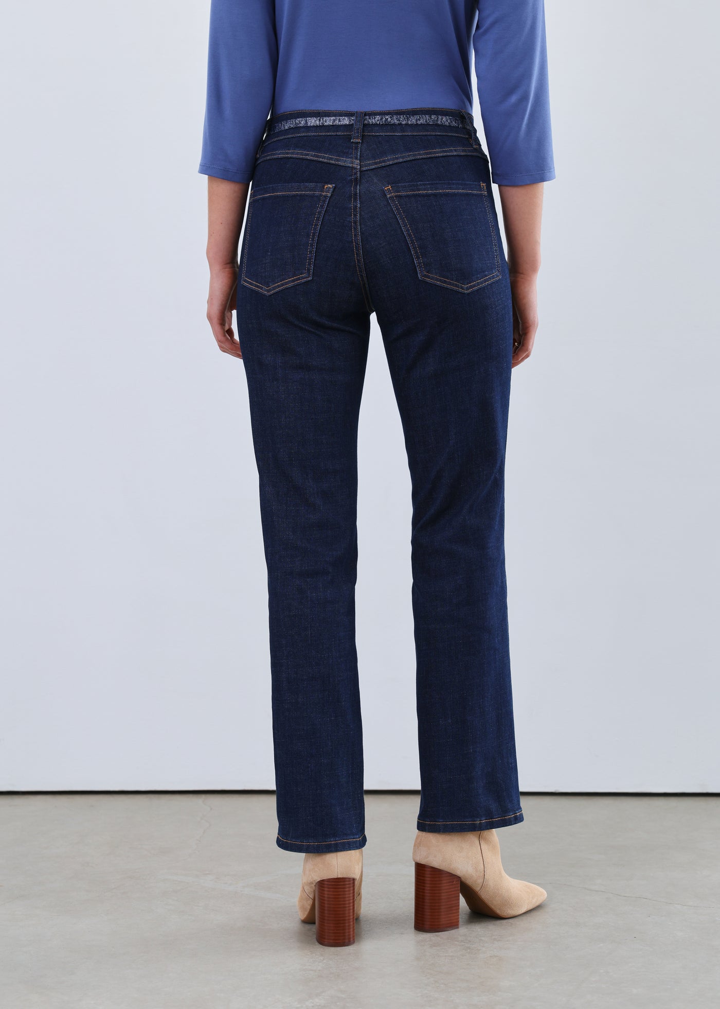 Christina Straight Ankle Jeans - Dark Rinse